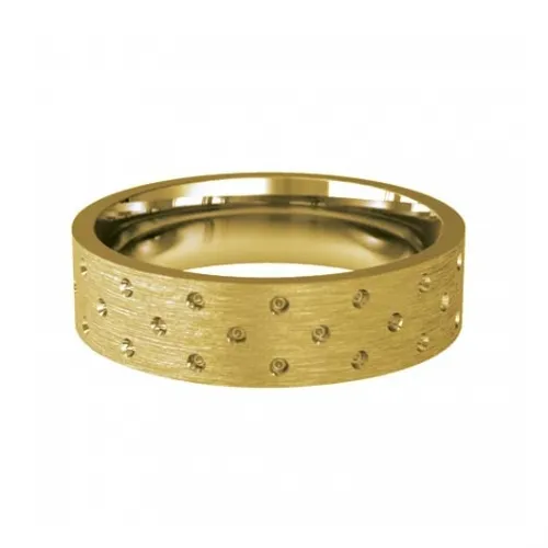 Patterned Designer Yellow Gold Wedding Ring - Cuidado